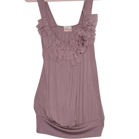 Pretty Good Lavender Sleeveless Ruffle Tank Top Size Small - Picture 1 of 7